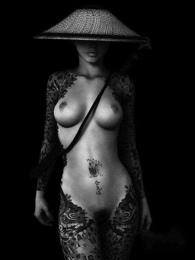 Artistic Nude Breasts Nipples BlackAndWhite