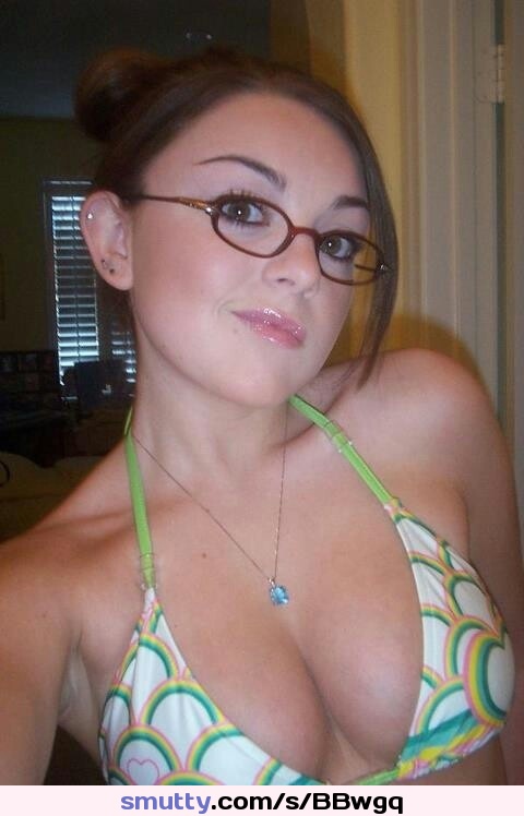 Geek Teen Bikini Amateurteen Glasses Selfshot Nonnude Amateur Selfie pic
