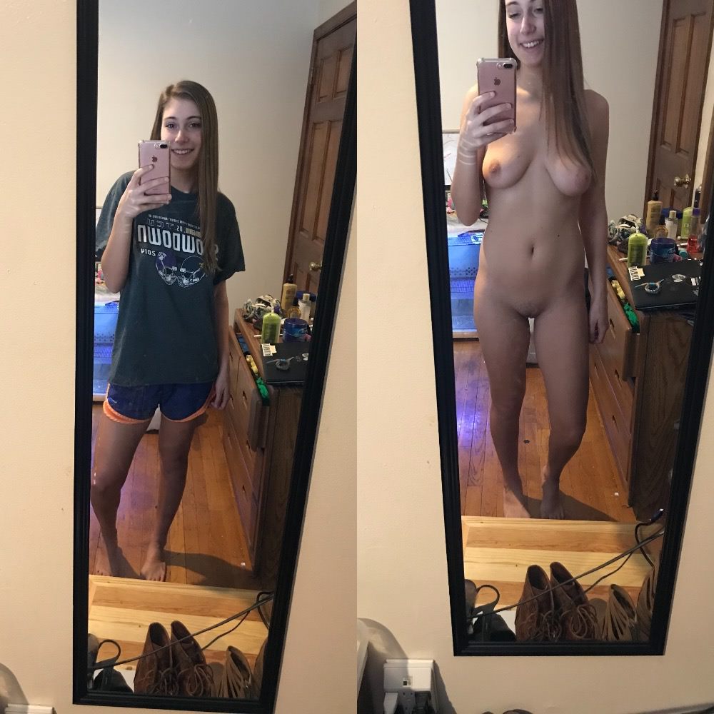 OnOff Nude SmallFirmBreasts ShavedPussy